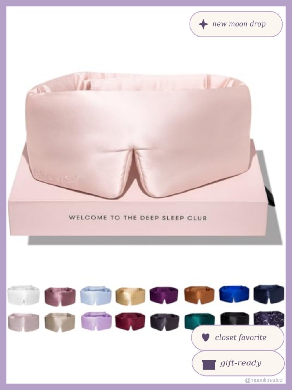 22 Momme Mulberry Silk Blackout Sleep Mask Padded Cocoon